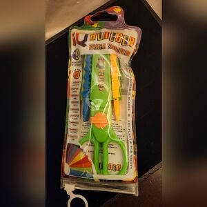 Set Of 2 Craft Builder Scissors Set For Kids - Green, Blue, Yellow